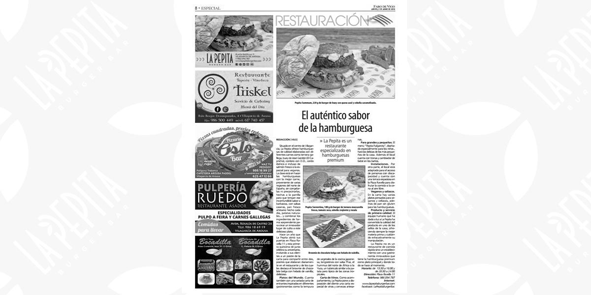 Actualidad y prensa | La Pepita Burger Bar
