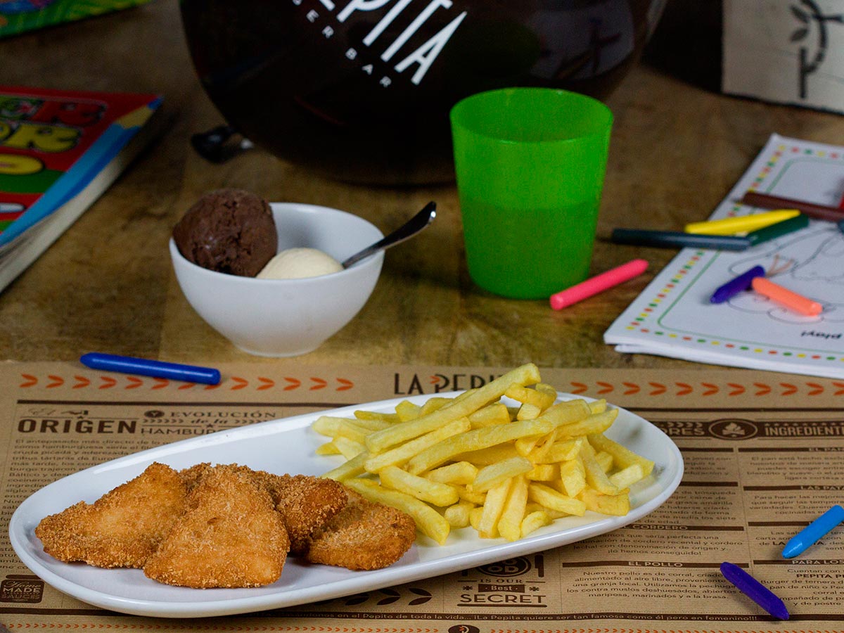 Menú infantil | La Pepita Burger Bar